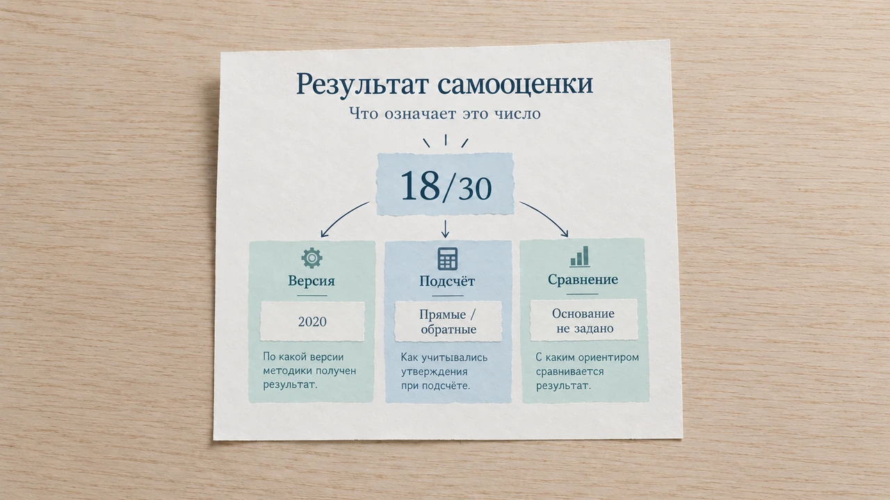 Условный результат 18 из 30 связан с версией, подсчётом и основанием сравнения